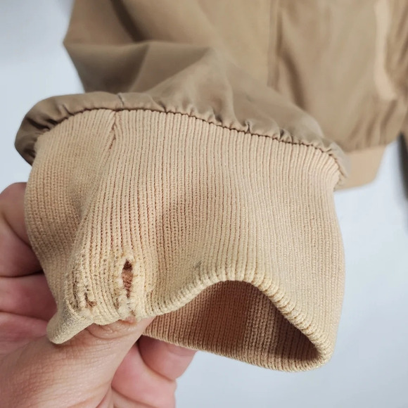 Vintage Compass Point Las Angeles Members Only Bomber Tan Jacket Sz XL - Picture 7 of 9